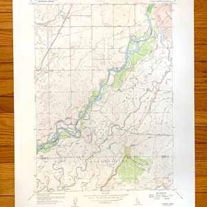 Antieke Pingree, Idaho 1955 Amerikaanse geologische enquête topografische kaart – Bannock, Bingham County, Snake River, Fort Hall Indian Reservation, ID