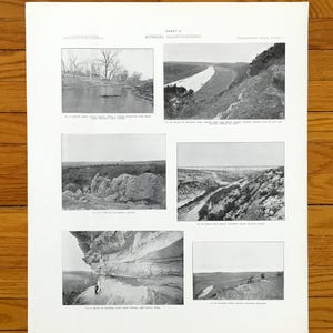 Antike Texas 1900 Felsformationsfotografien – US Geologischer Dienst – Travis County, Mount Bonnel, Austin, Pecos River, Burnet Country, Tex