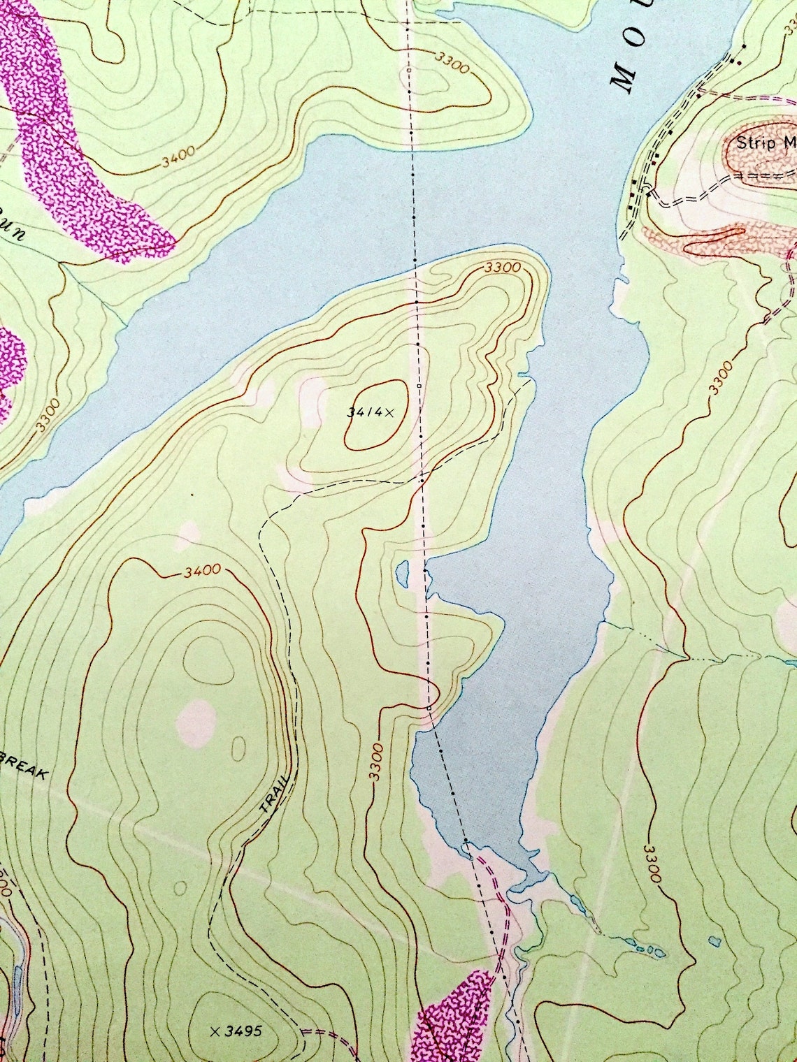 Antique Mount Storm Lake West Virginia 1967 US Geological Etsy