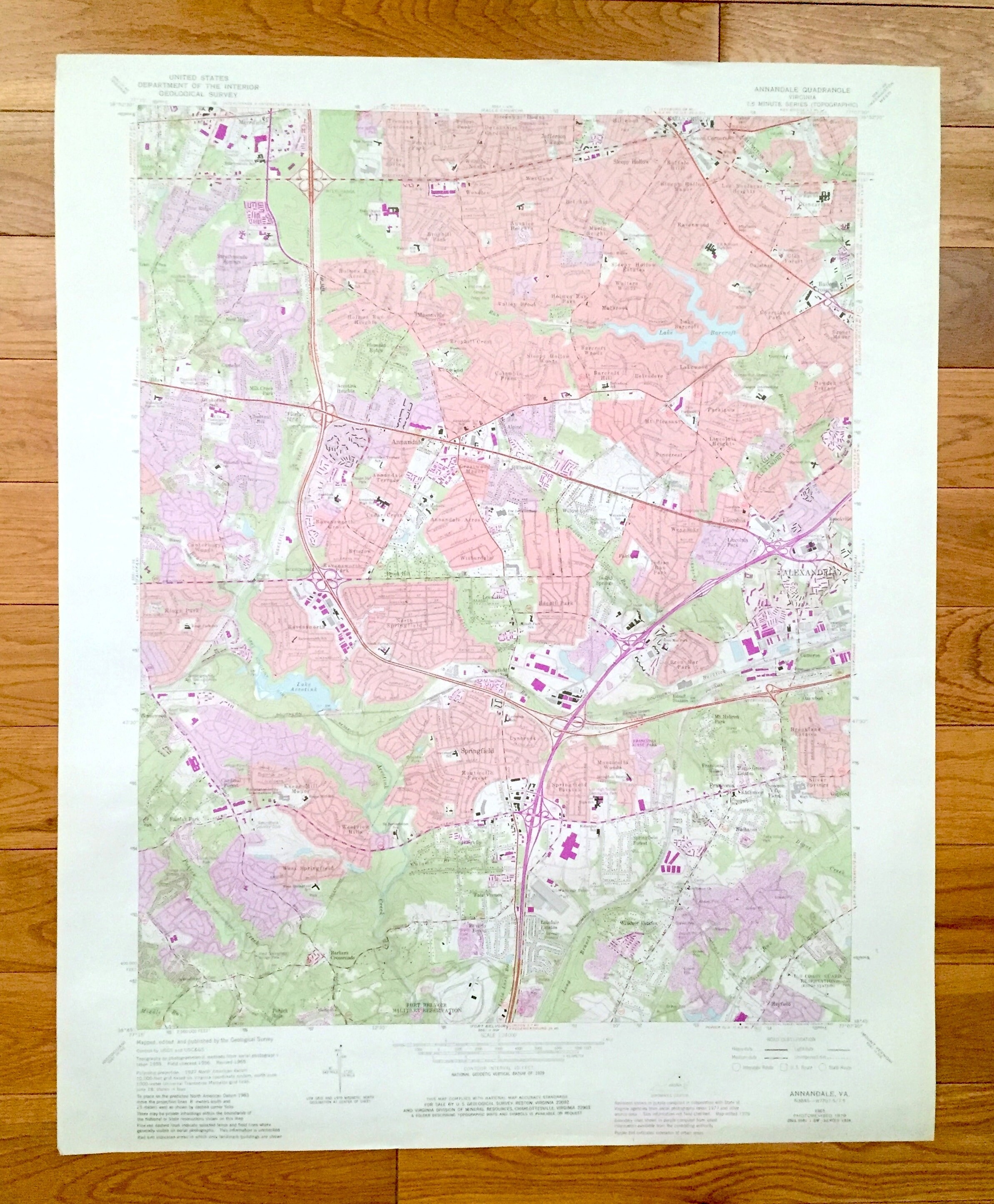 Antique Annandale Virginia 1965 US Geological Survey Etsy UK