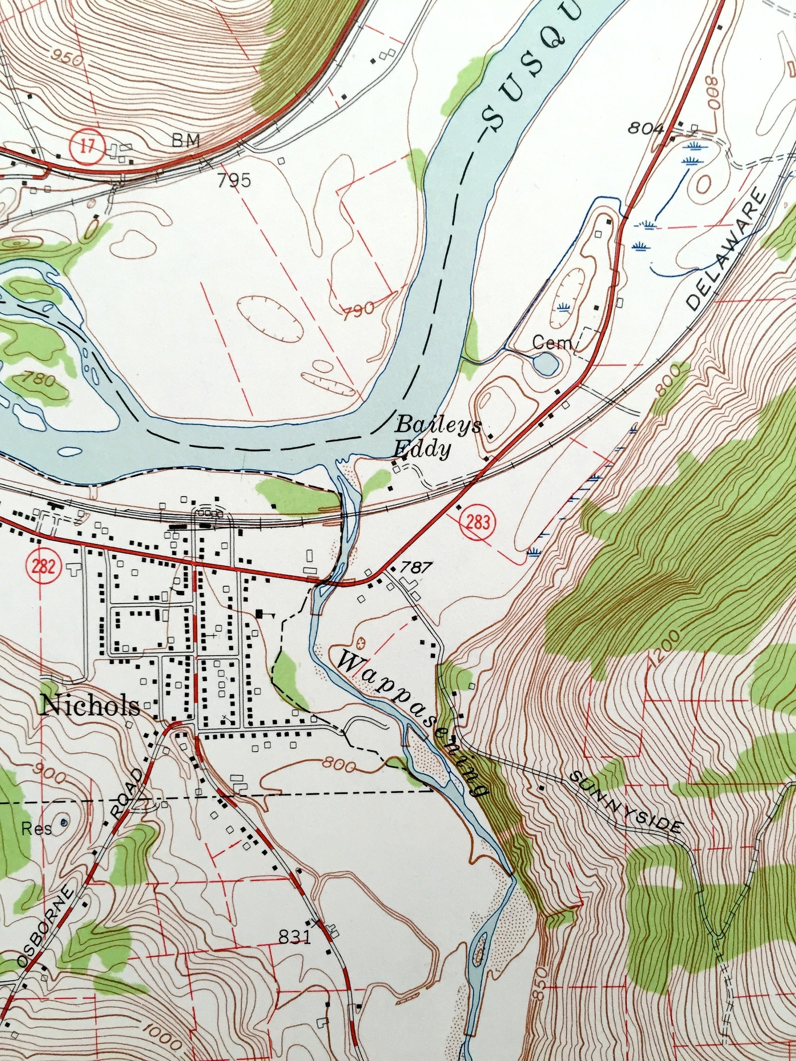 Antique Owego New York 1956 US Geological Survey Topographic Etsy