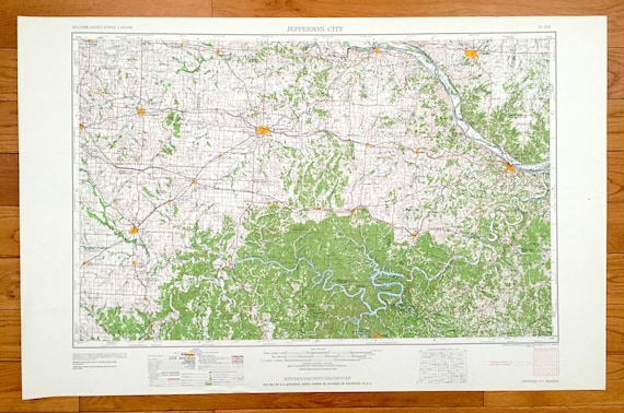 アンティーク ジェファーソン シティ、ミズーリ州 1959 年米国地質調査