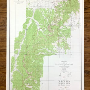 Mapa topográfico antiguo del Parque Nacional Bryce Canyon, Utah, 1939, del Servicio Geológico de Estados Unidos: Garfield, condado de Kane, Tropic, bosque nacional Dixie, Utah