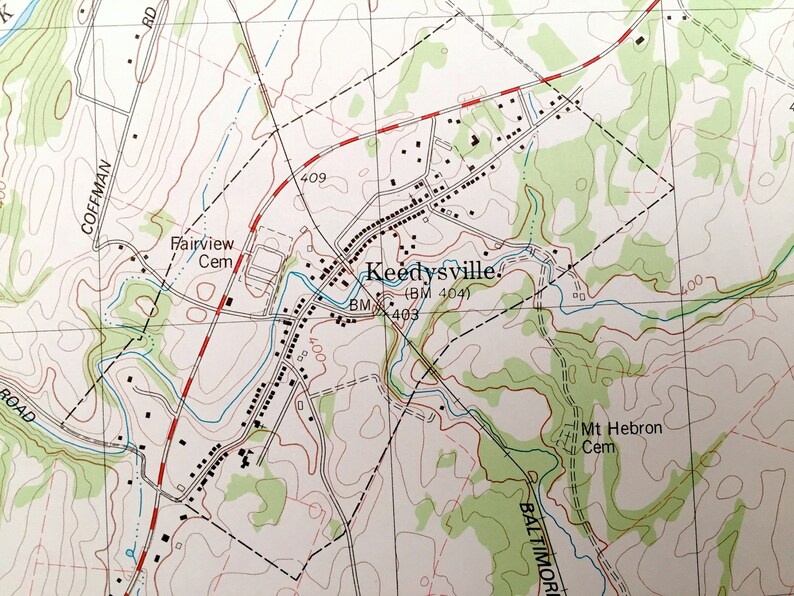 Antique Keedysville Maryland & WV 1978 US Geological Survey Etsy