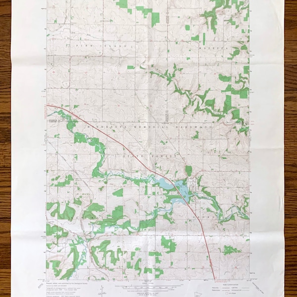 Antique Oronoco, Minnesota 1965 Carte topographique de l’US Geological Survey – Goodhue, Wabasha, Comté d’Olmsted, Pine Island, Mazeppa, New Haven, MN