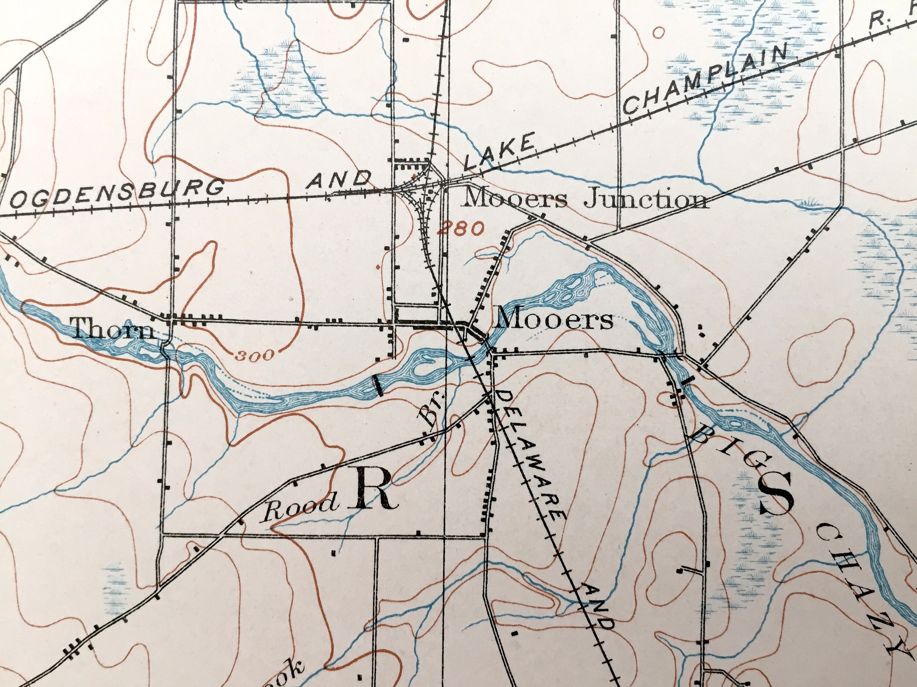 Antique Mooers New York 1899 US Geological Survey Topographic Etsy UK