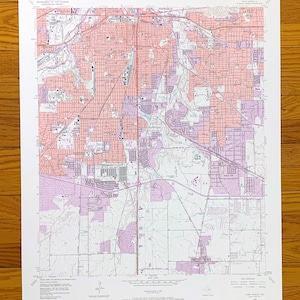 Antike Fort Worth, Texas 1955 US Geologischen Dienst Topographische Karte - Tarrant County, Historische Southside, Cobb Park, Everman, Forest Hill Texans