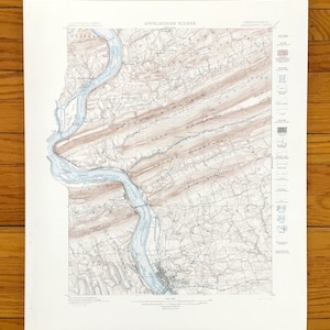 Mapa topográfico antiguo de Harrisburg, Pensilvania, 1899, del Servicio Geológico de Estados Unidos: Susquehanna, Paxton, Halifax, Swatara, Wormleysburg, Enola