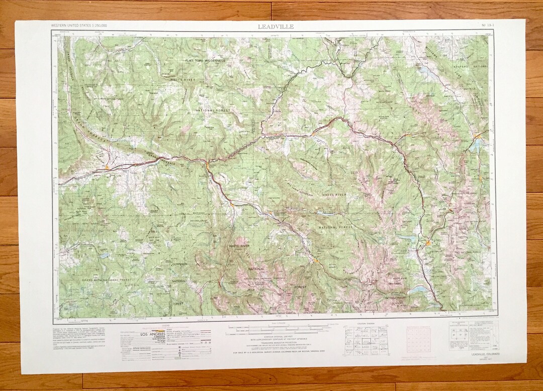Antique Leadville, Colorado Carte topographique de lUS Geological