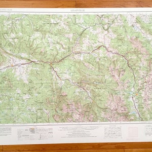 Antique Leadville, Colorado 1957 US Geological Survey Toptopic Map – Aspen, Glenwood Springs, Höhepunkt, Gewehr, Camp Hale Snowmass Gilman CO