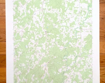 Antique Grays Chapel, North Carolina 1974 US Geological Survey Topographic Map – Randolph County, Lineberry, Melanchthon, Millboro, NC