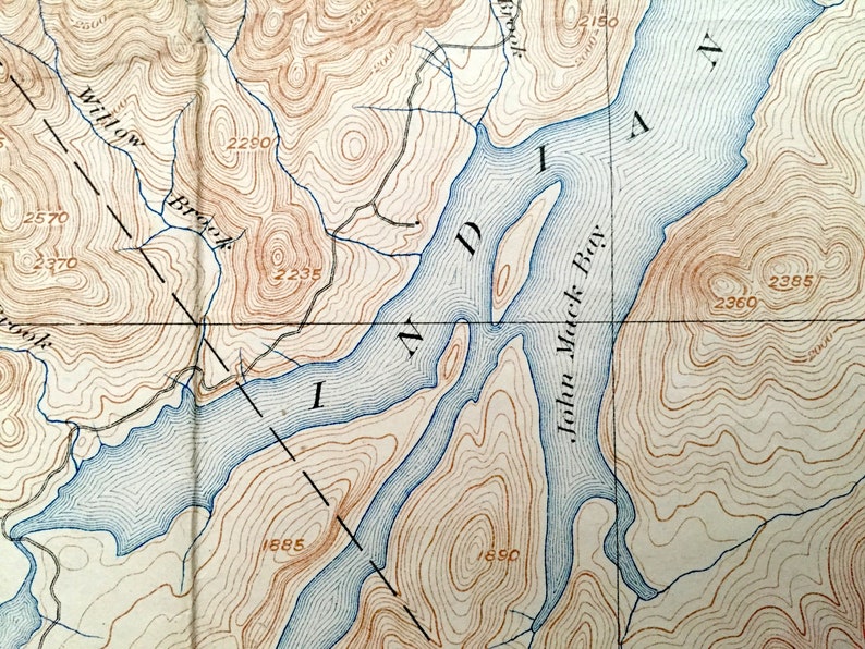 Antique Indian Lake & West Canada Lakes New York 1920's Etsy