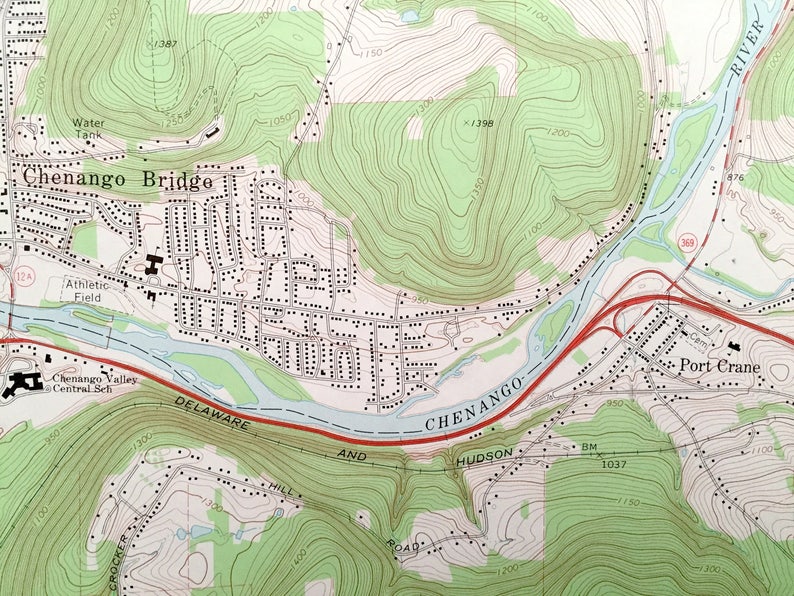 Antique Chenango Forks New York 1968 US Geological Survey Etsy