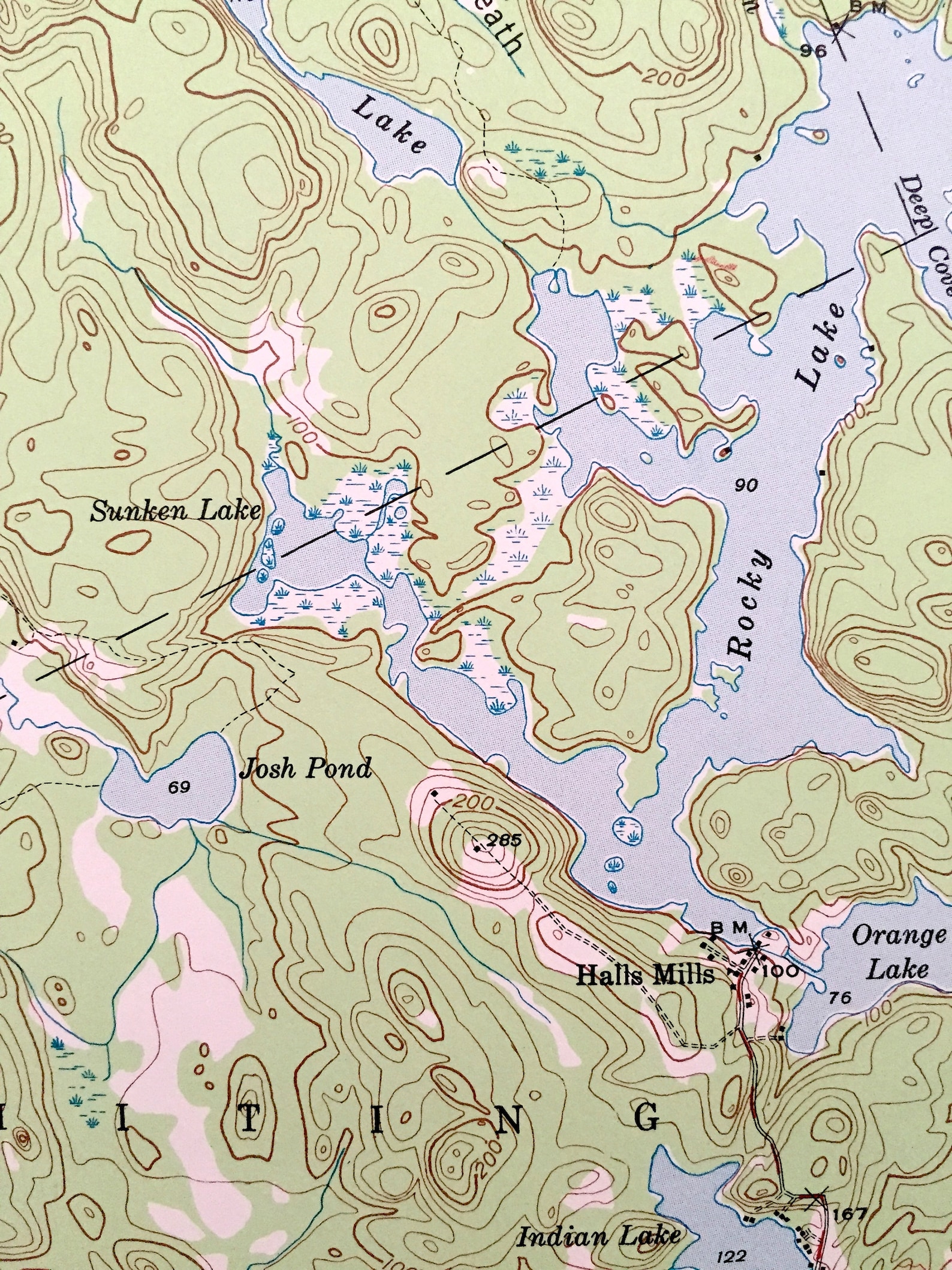 Antique Gardner Lake Maine 1941 US Geological Survey Etsy UK