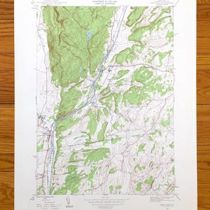 Antike Fort Ann, New York 1944 US Geologische Untersuchung Topographische Karte - Washington County, Baldwin Corner, Whitehall, Comstock, Hartford, NY