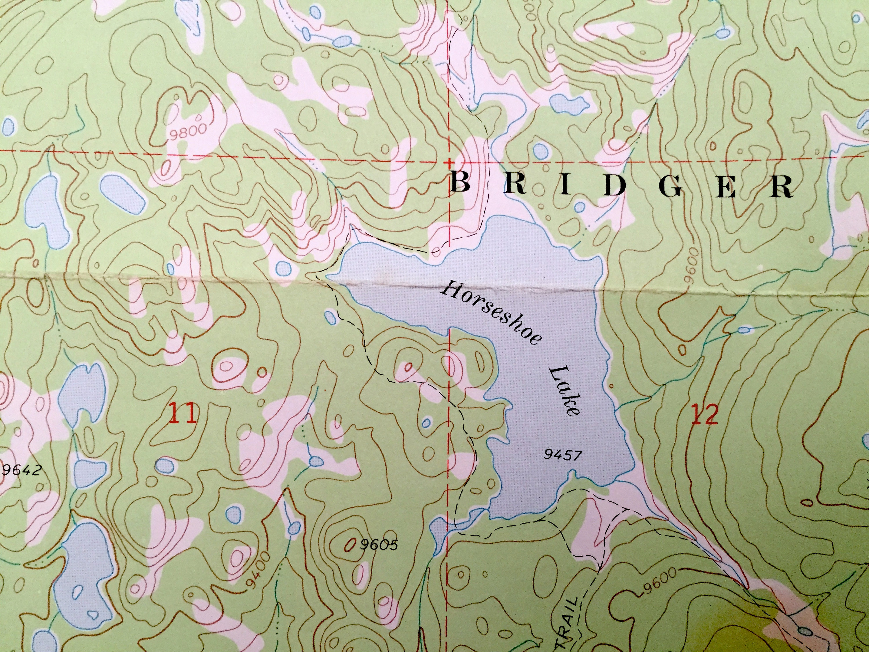 Antique Horseshoe Lake Wyoming 1968 US Geological Survey Etsy