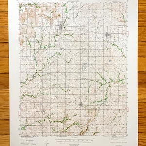 Antieke Mound Valley, Kansas 1946 Amerikaanse geologische enquête topografische kaart – Labette Valley, Altamont, Edna, Angola, Valeda, Canada, Howard, KS