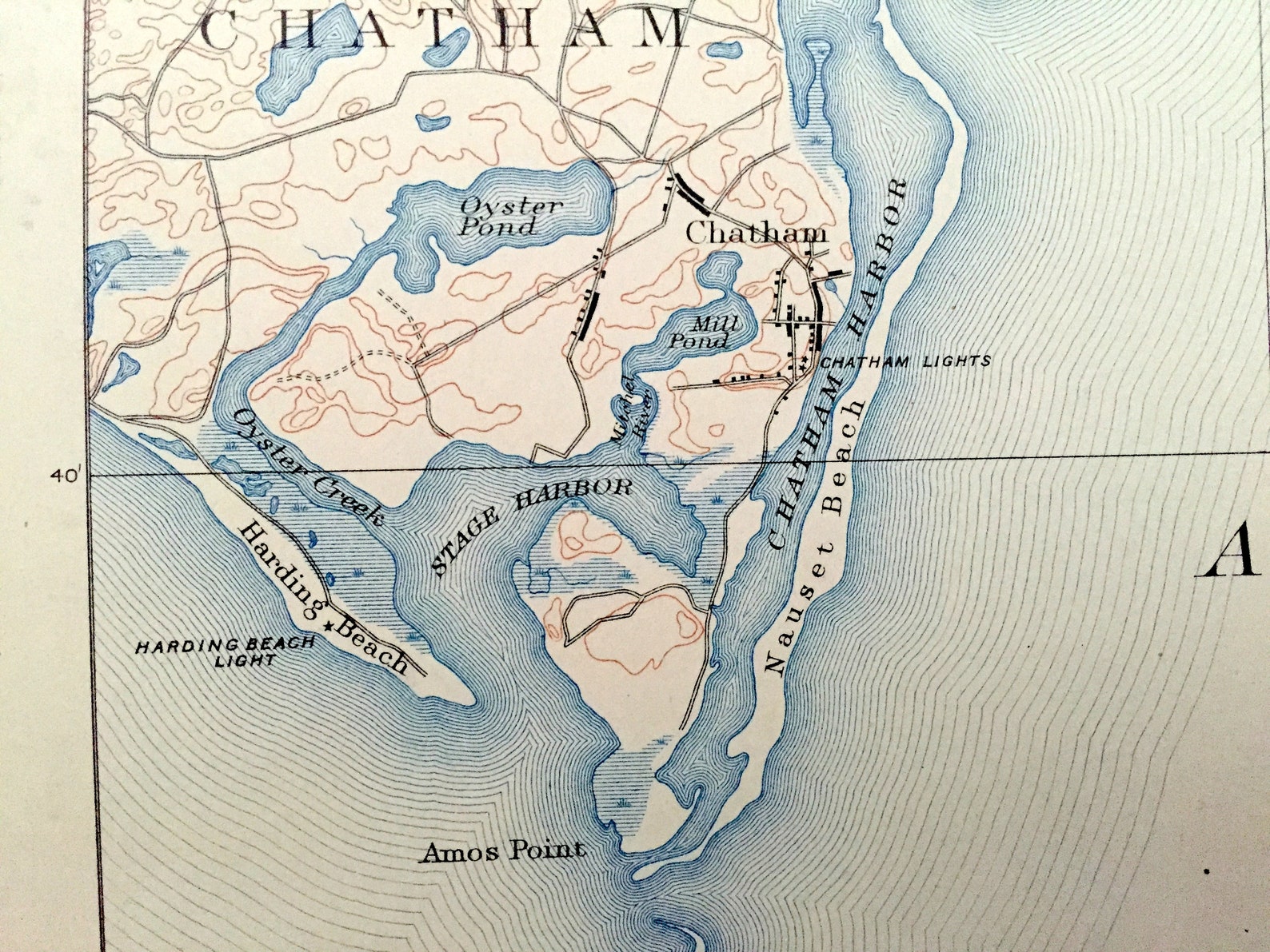 Antique Chatham Massachusetts 1893 US Geological Survey Etsy