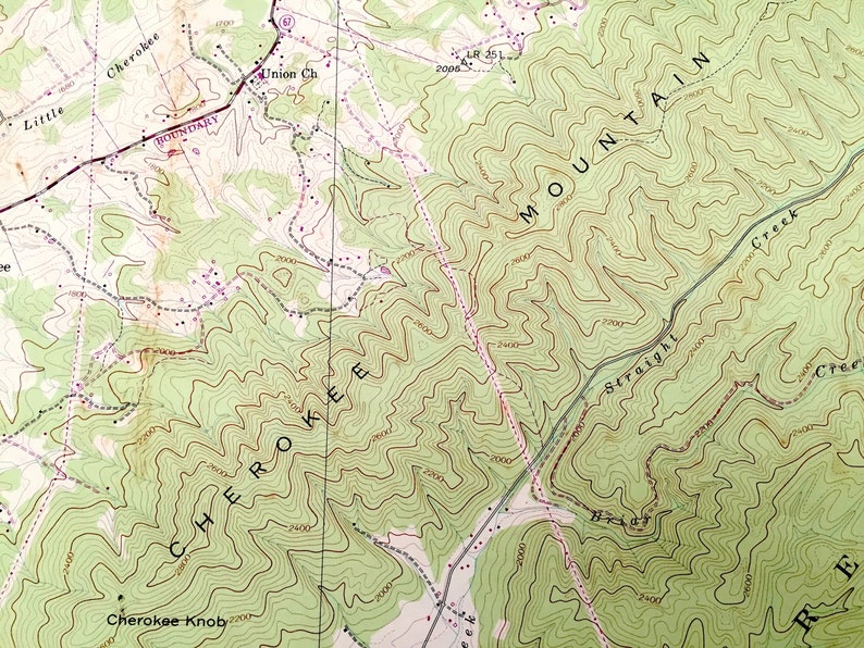 Antique Erwin Tennessee 1939 US Geological Survey Topographic Etsy