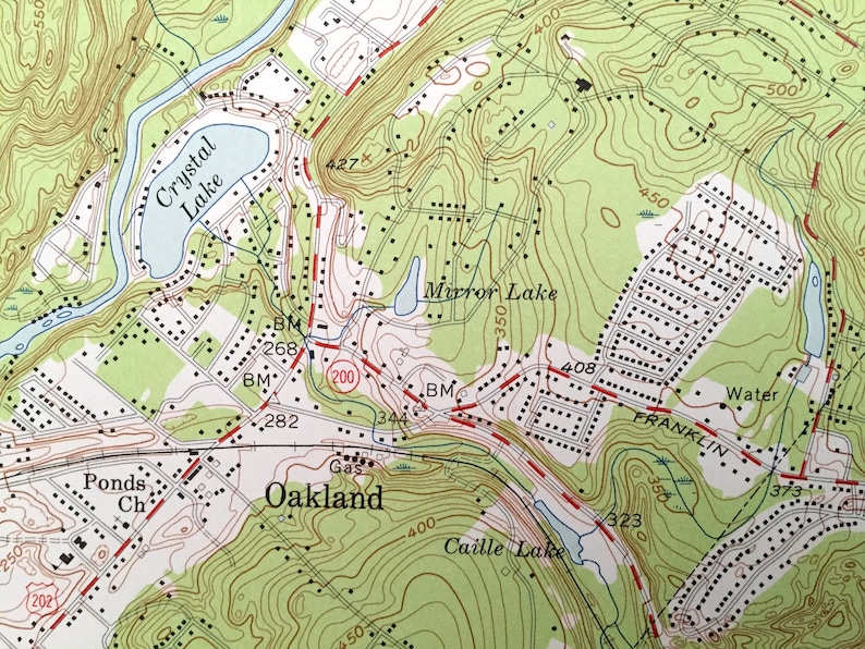 Antique Ramsey New Jersey 1955 US Geological Survey Etsy
