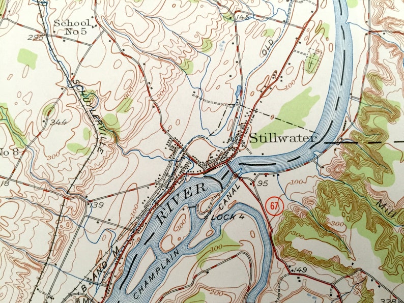 Antique Cohoes New York 1949 US Geological Survey Topographic Etsy