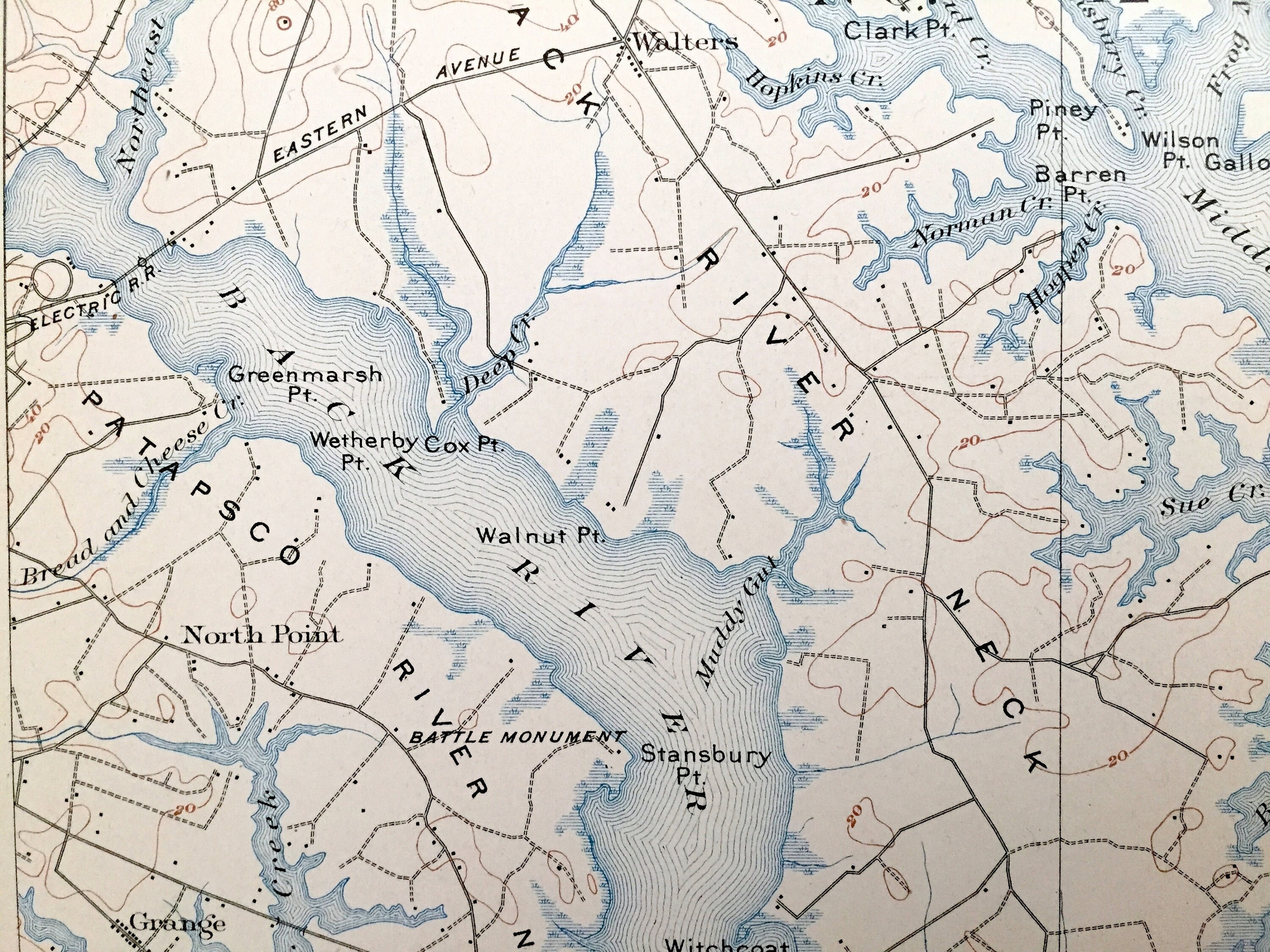 Antique 1901 Aberdeen Proving Ground Maryland US Geological Etsy