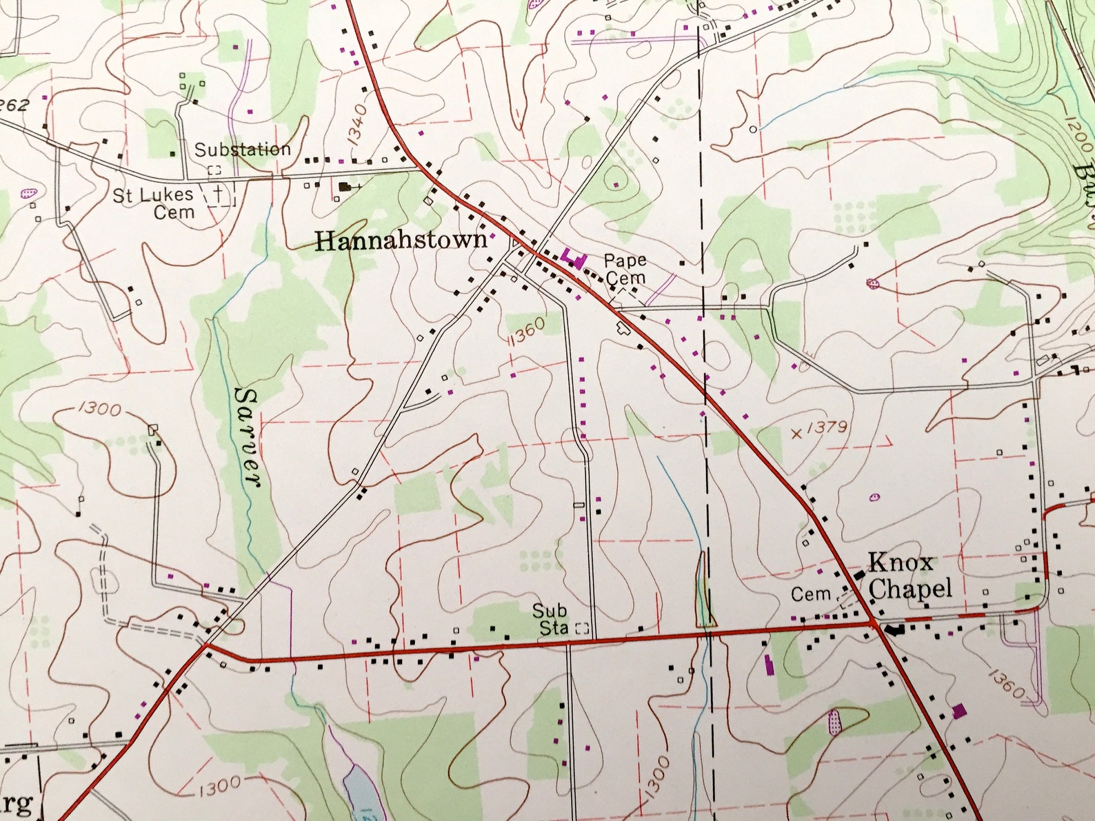 Antique Saxonburg Pennsylvania 1958 US Geological Survey Etsy