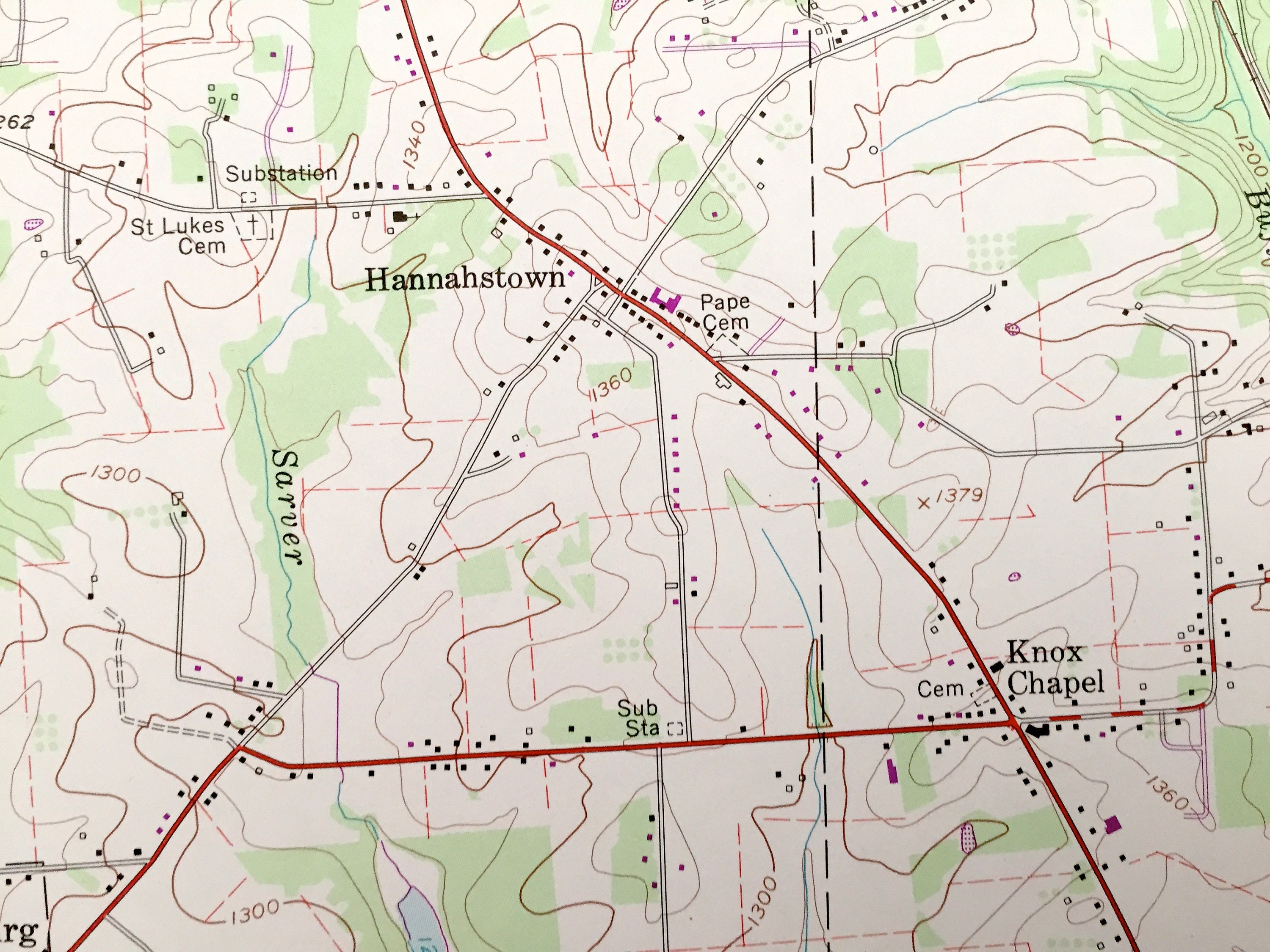 Antique Saxonburg Pennsylvania 1958 US Geological Survey Etsy