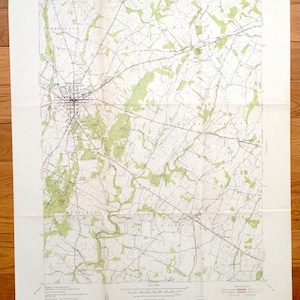Ancienne carte topographique de Gettysburg, Pennsylvanie, 1951 US Geological Survey - Cumberland, Mount Joy, Straban, Mount Pleasant, guerre civile, Pennsylvanie