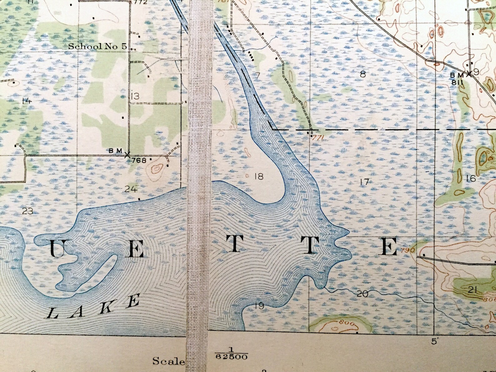 Antique Neshkoro Wisconsin 1918 US Geological Survey Etsy