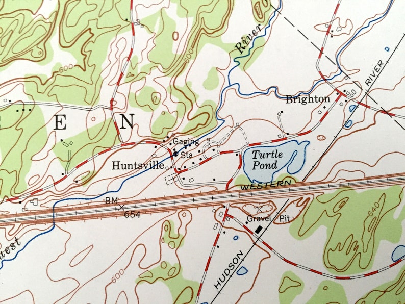 Antique Tranquility New Jersey 1954 US Geological Survey Etsy