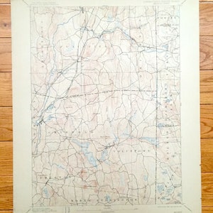 Antieke Moosup, Connecticut 1893 US Geological Survey Topografische Kaart - Voluntown, Plainfield, Coventry, West Greenwich, Rhode Island, CT RI