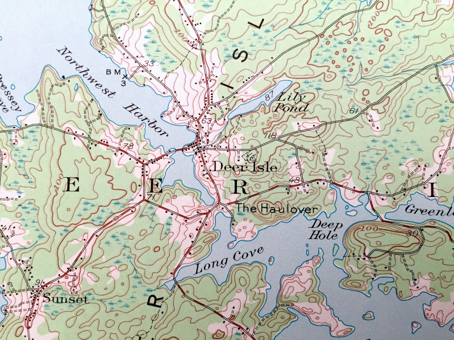 Antique Deer Isle Maine 1942 US Geological Survey Topographic Etsy