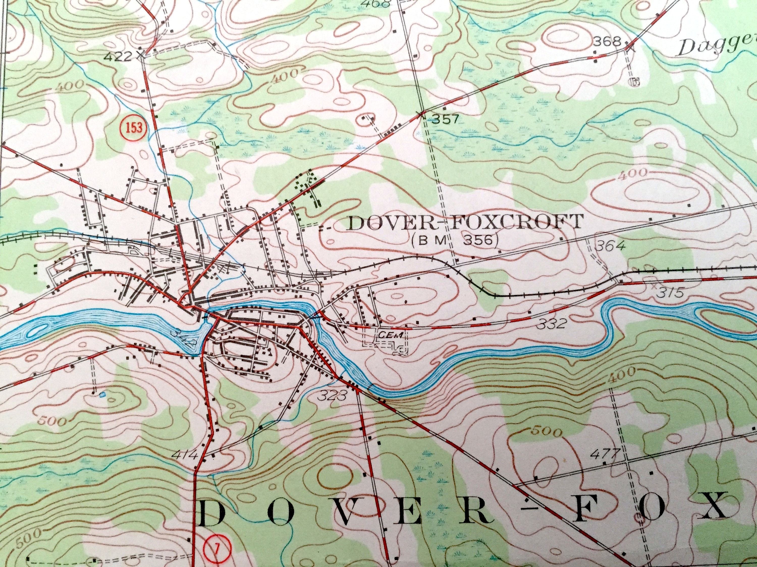 Antiguo DoverFoxcroft Maine 1932 US Geological Survey Etsy