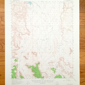 Antieke Oljeto, Utah 1952 Amerikaanse geologische enquête topografische kaart – San Juan County, Navajo Indian Reservation, Monument Valley Monitor Mesa UT