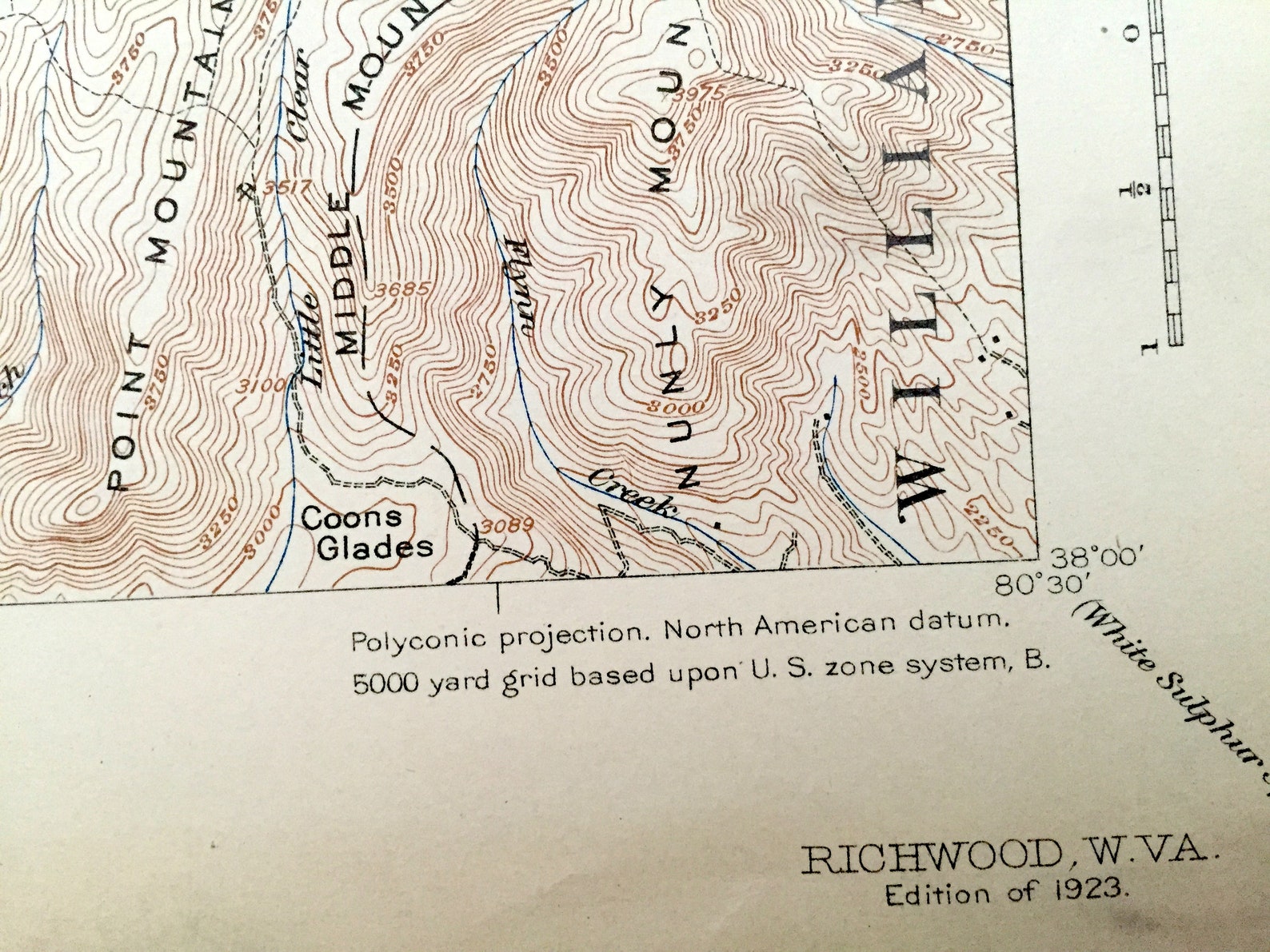 Antique Richwood West Virginia 1923 US Geological Survey Etsy