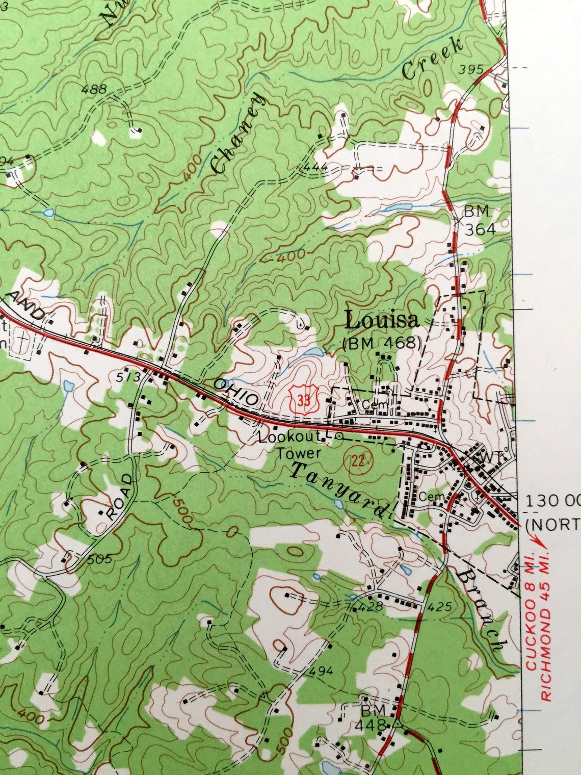 Antique Gordonsville Virginia 1961 US Geological Survey Etsy