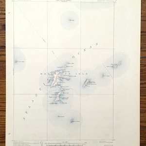 Antike Matinicus, Maine 1906 US Geological Survey Topographie Karte – Criehaven, Holzkugel, Ragged, Robbe Island, Knox County Seal Ledges ME