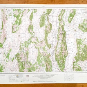 Antike Ely, Nevada 1963 US Geologische Untersuchung Topographische Karte - McGill, Humbold National Forest, Schell Creek Kette, Steptoe Valley, Utah