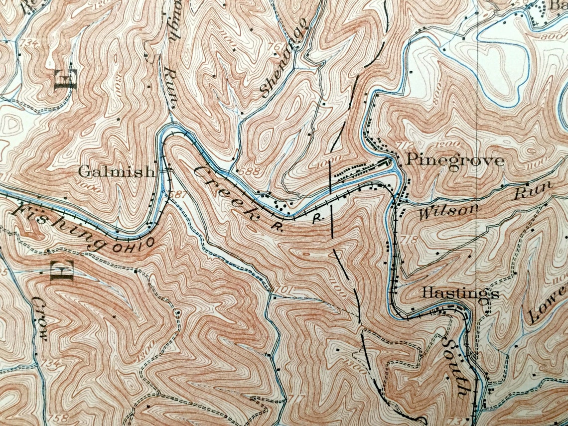 Antique Littleton West Virginia 1905 US Geological Survey Etsy