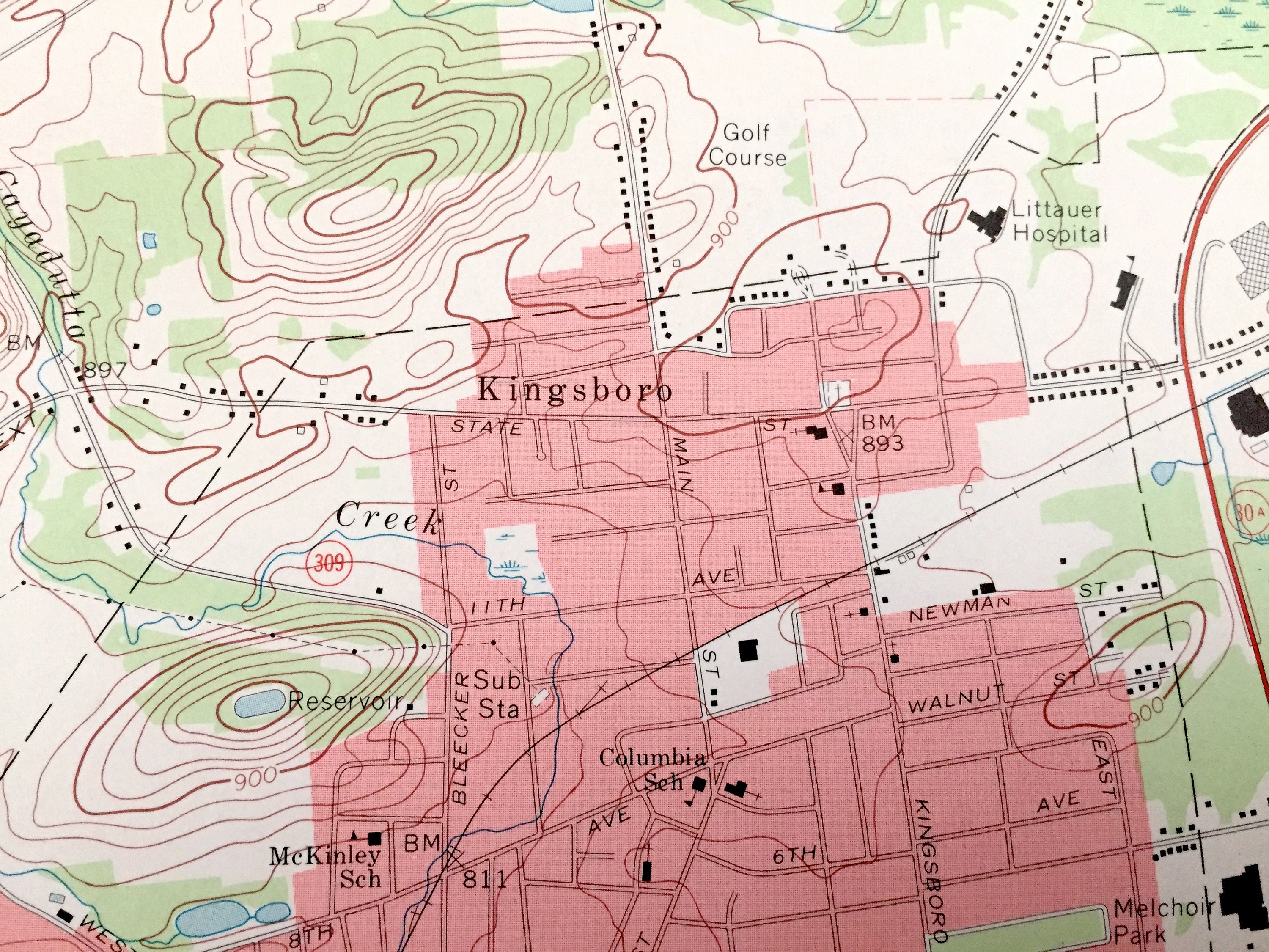 Antique Gloversville New York 1970 US Geological Survey Etsy
