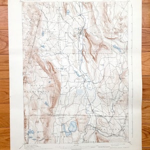 Antike Sheffield, Massachusetts 1897 US Geological Survey topographische Karte – Mount Washington, Great Barrington, Canaan, Berkshires MA CT ny