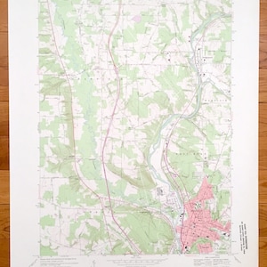 Antique Meadville, Pennsylvanie 1968 US Geological Survey Carte topographique - Crawford County, Fredericksburg, Kerrtown Saegertown Hayfield PA