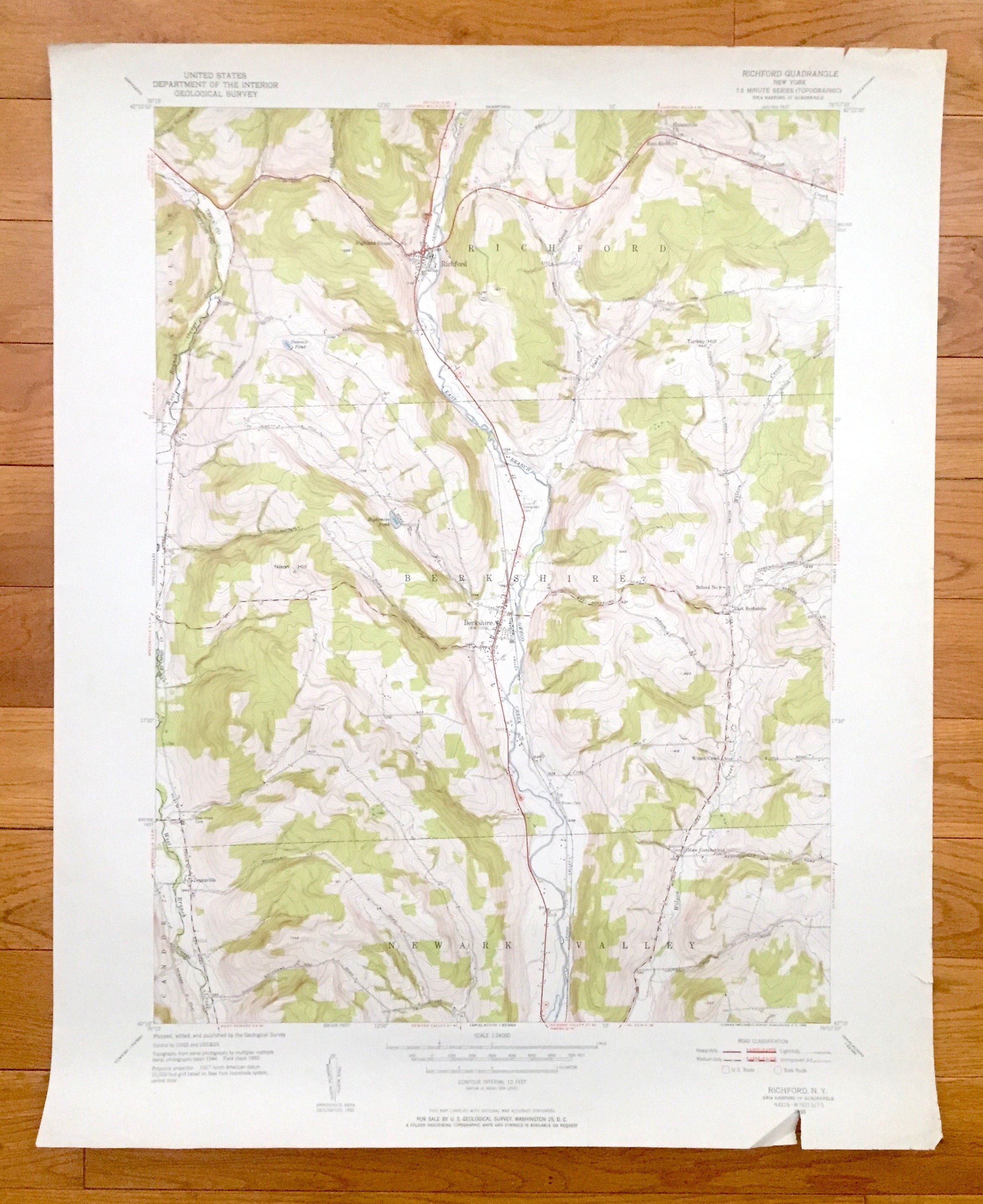 Antique Richford New York 1950 US Geological Survey Etsy