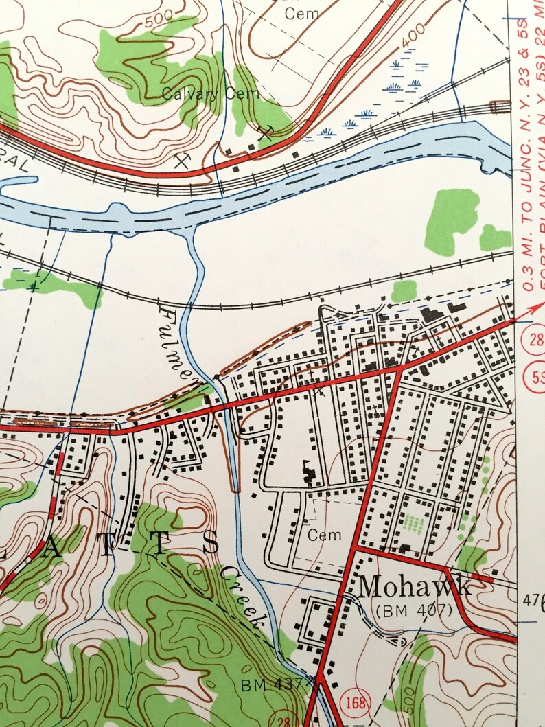 Antique Ilion New York 1943 US Geological Survey Topographic Etsy