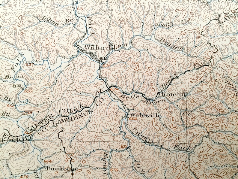 Antique Kenova West Virginia 1903 US Geological Survey Etsy UK