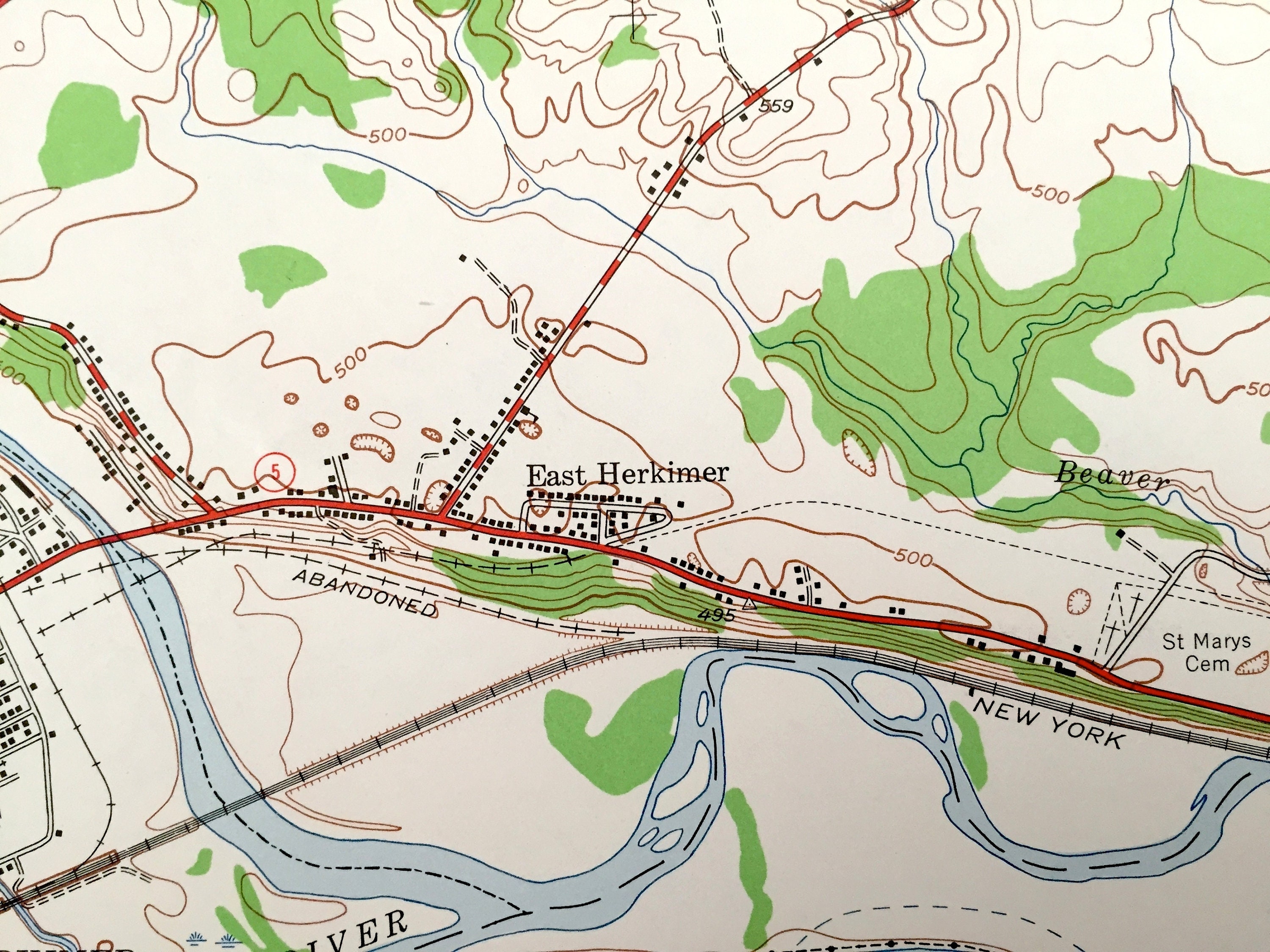 Antique Herkimer New York 1943 US Geological Survey Etsy