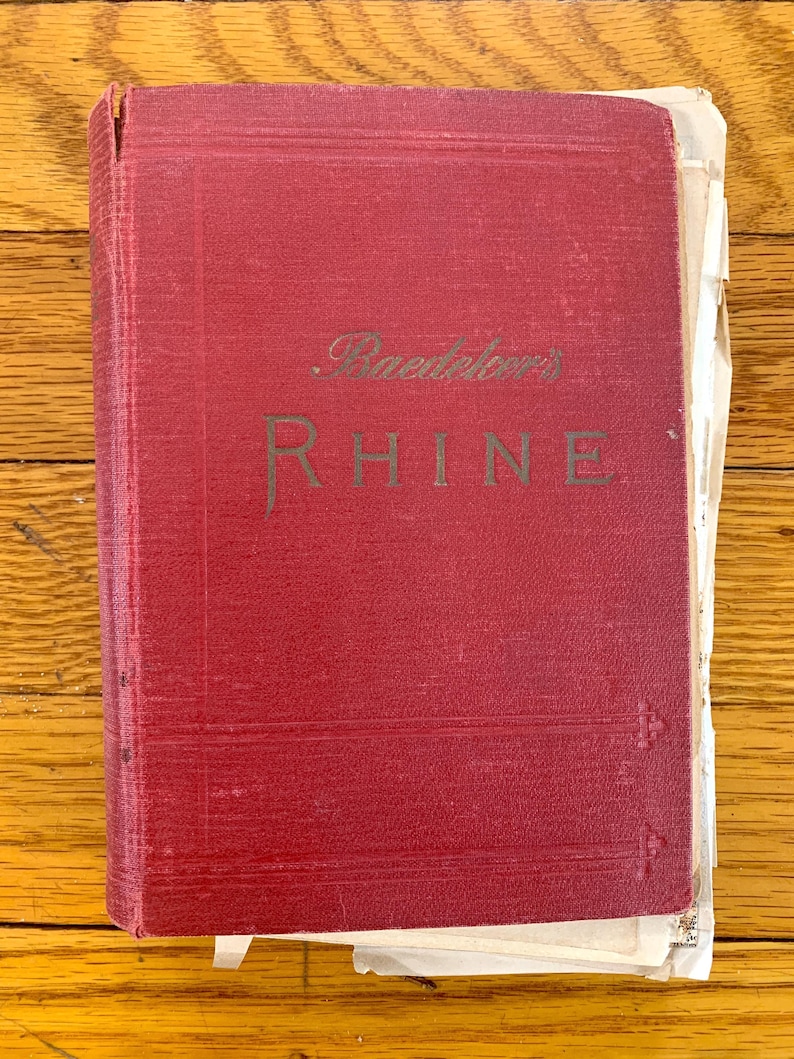 Antique 1911 Bad Kreuznach, Germany Map From Baedekers Guide Atlas