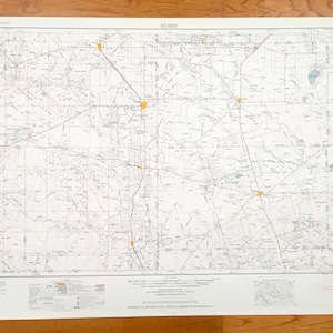 Antike Hobbs, New Mexico 1954 US Geologische Untersuchung Topographische Karte - Lovington, Eunice, Jal, Humble City, Maljamar, Texas, Querecho Plains