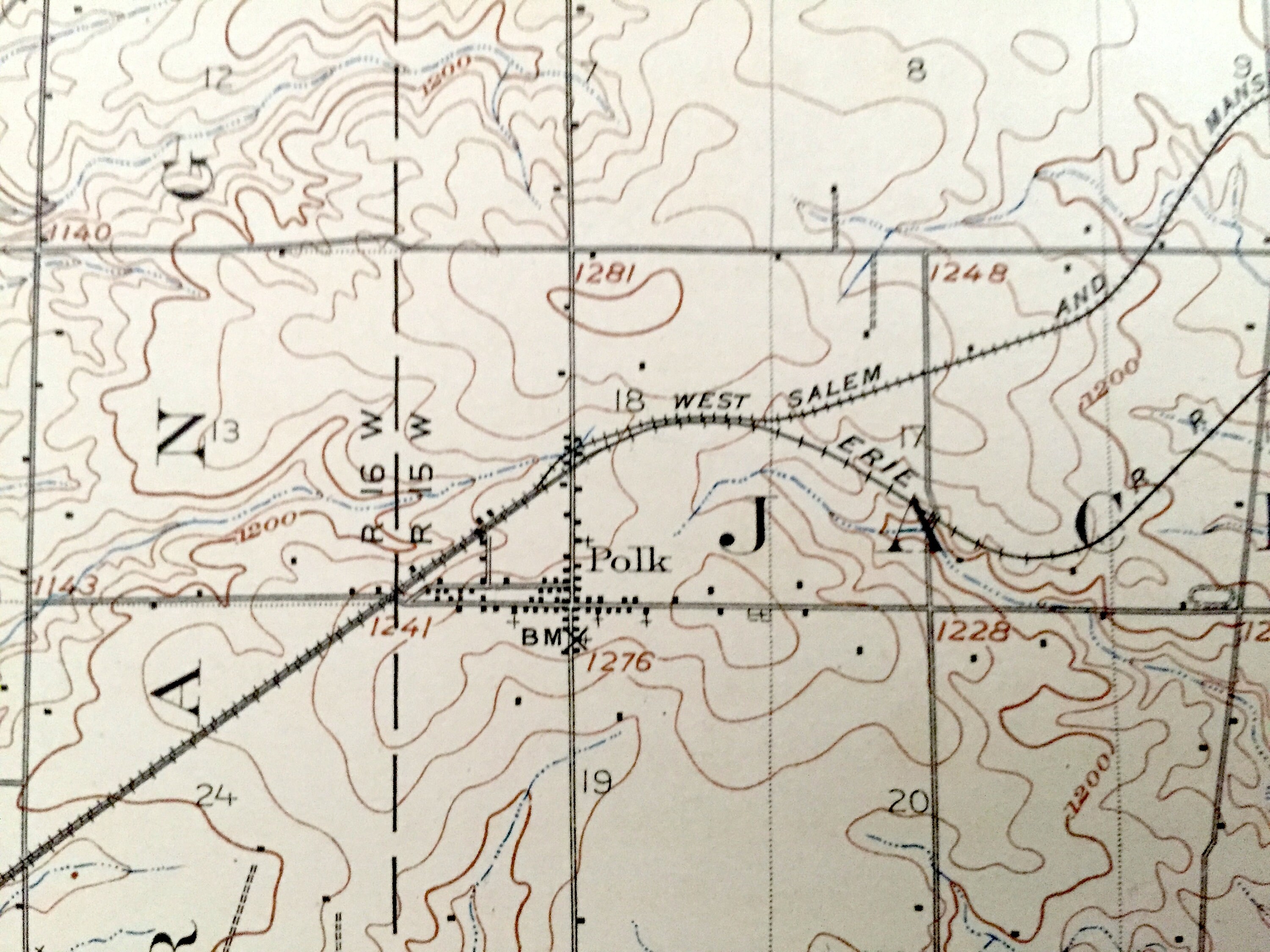 Antique West Salem Ohio 1908 US Geological Survey Topographic Etsy